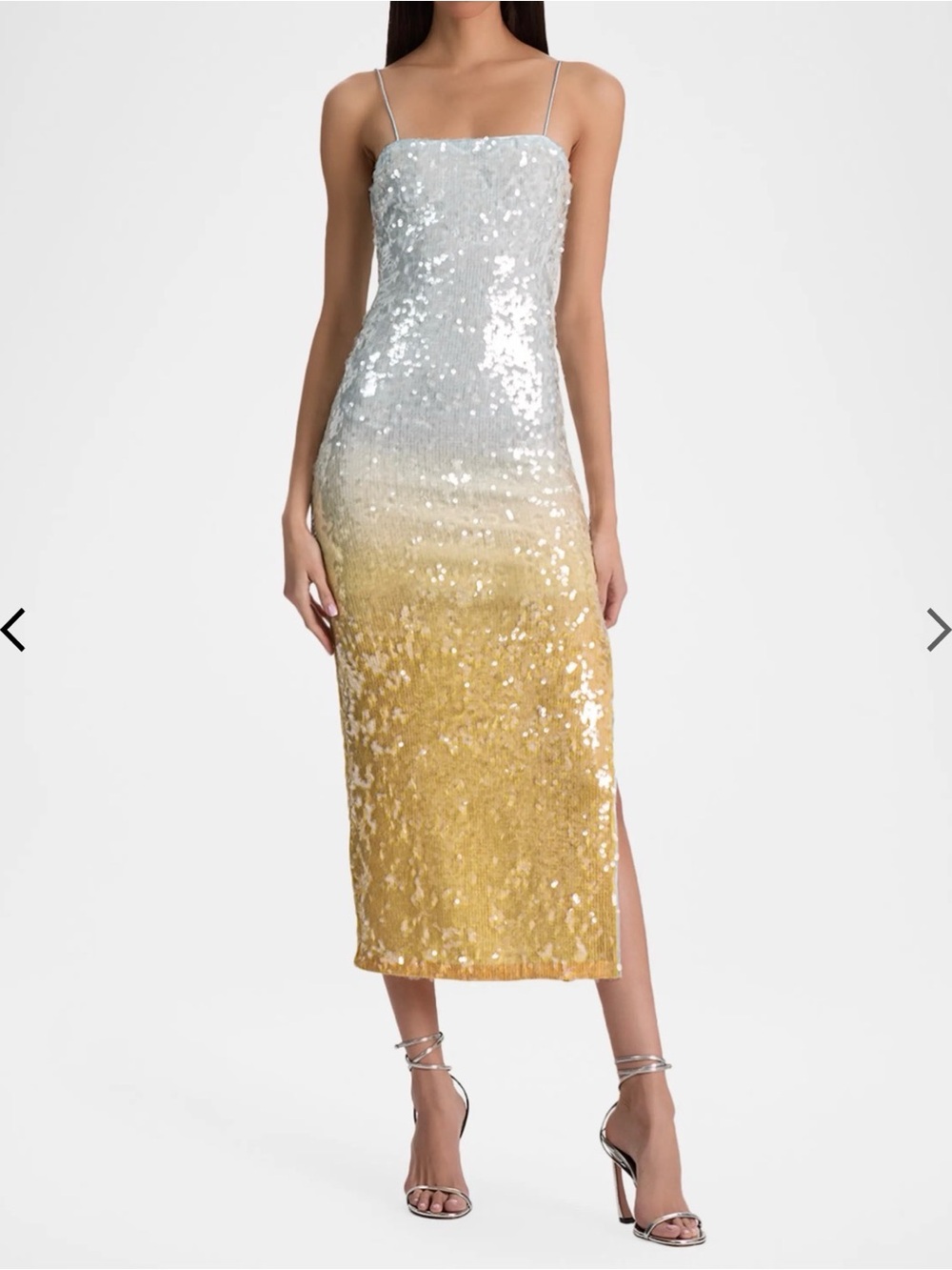 Alice + Olivia Fifi Ombré Sequin Midi Dress